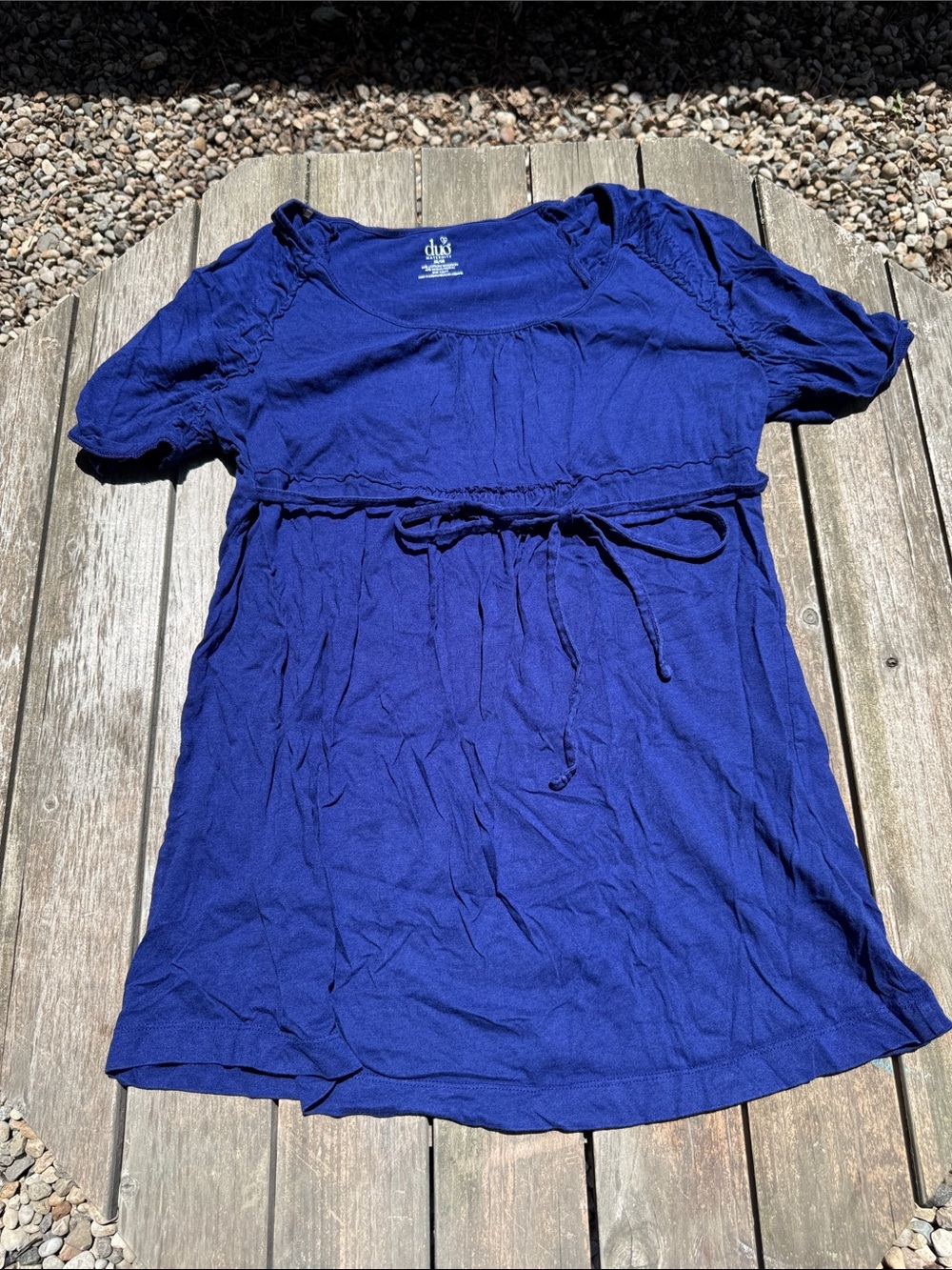 duo Maternity Royal Blue Empire Waist Tunic